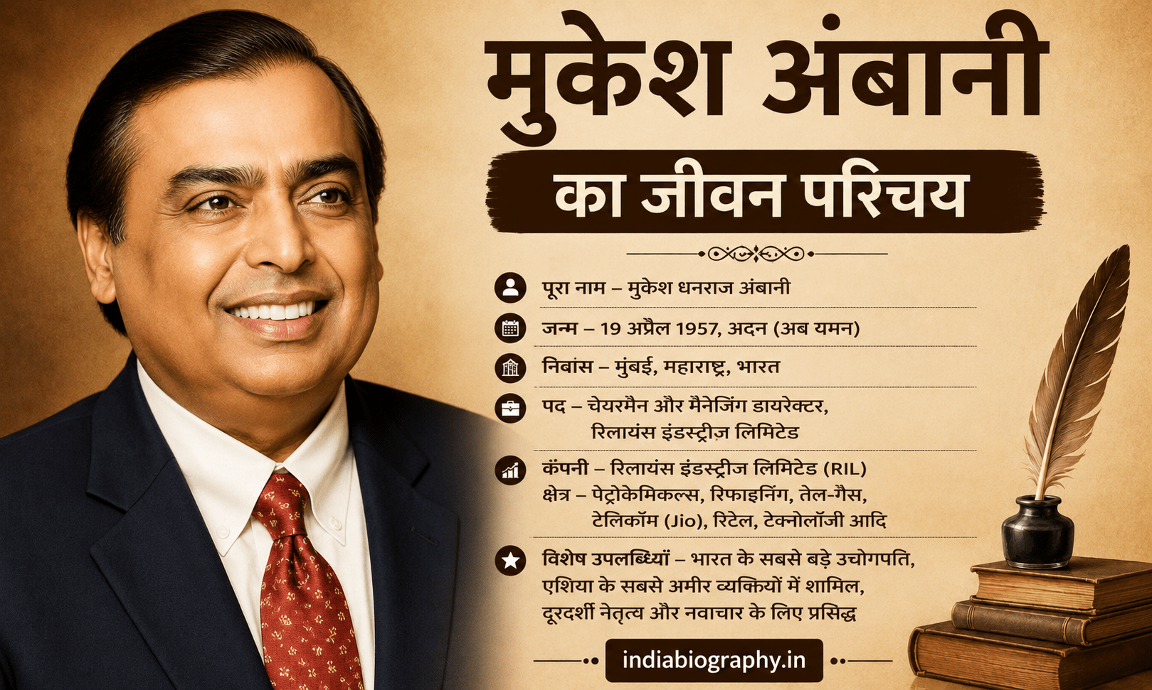 Mukesh Ambani Biography In Hindi