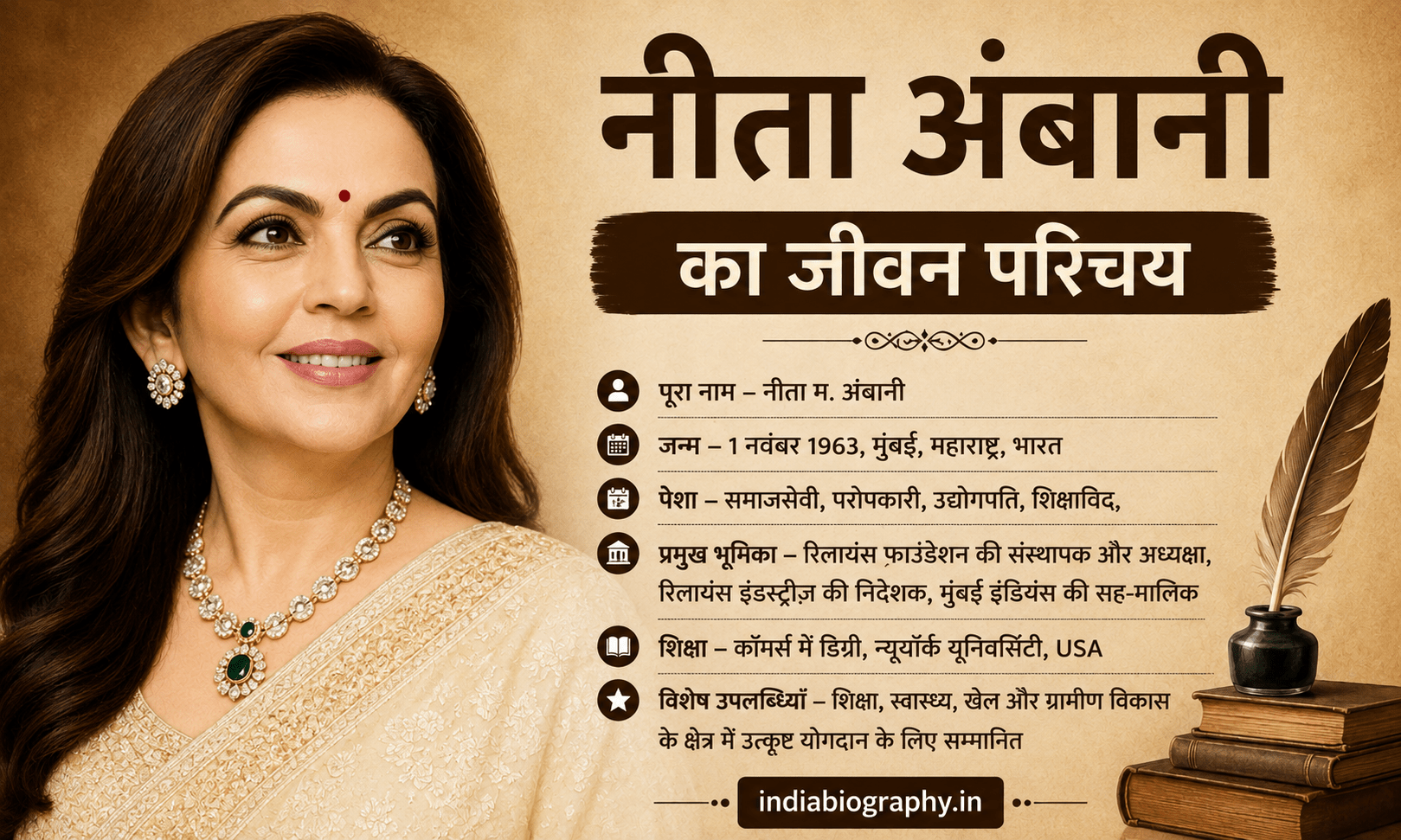 Nita Ambani biography in hindi